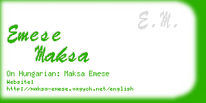 emese maksa business card